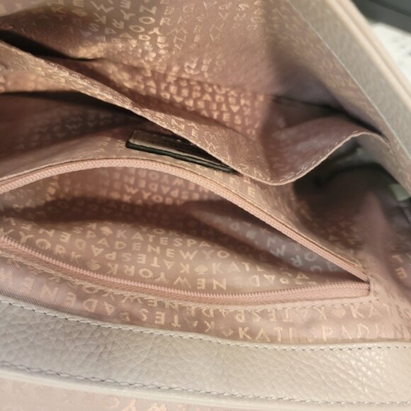 KATE SPADE Alecia Single Top Handle Leather Saddle Shoulder Crossbody Bag - Picture 8 of 14